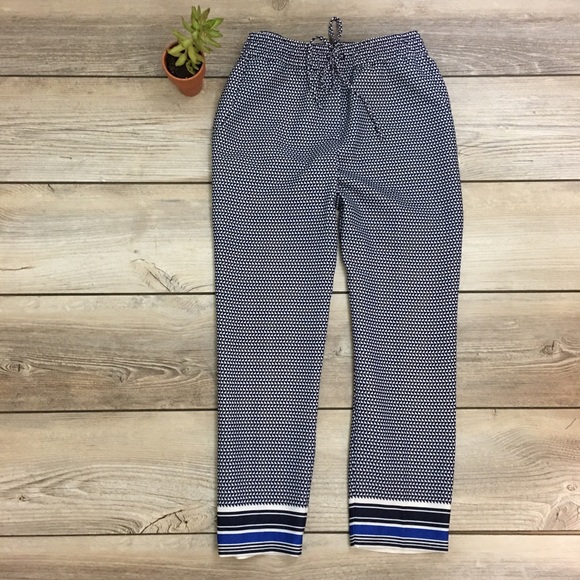 J. Crew Factory Pants - J. Crew Factory Printed Drapey Drawstring Pants